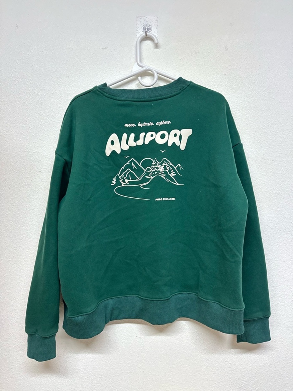 Allsport Women's Forest Green Crewneck Sweatshirt - Picture 3 of 4